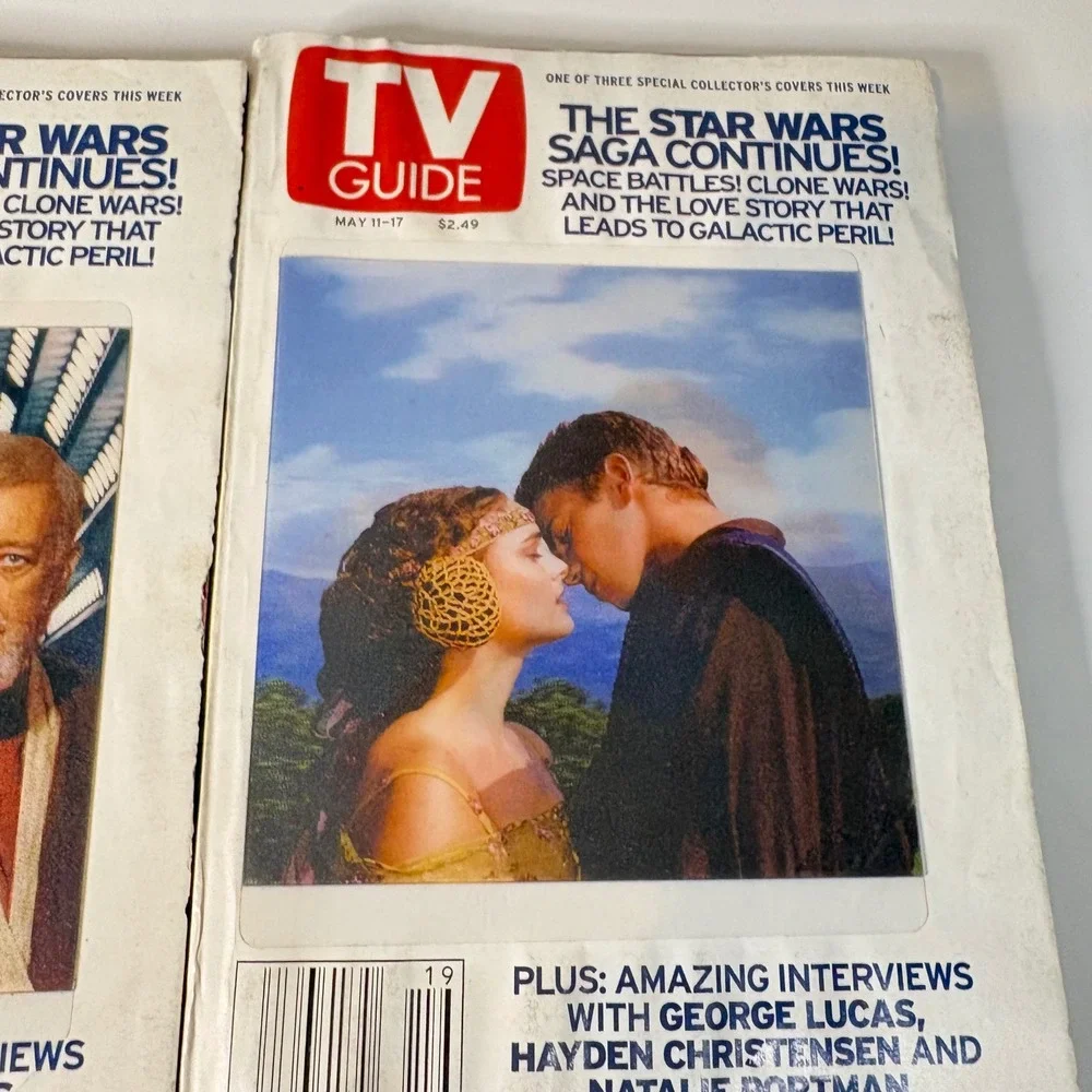 Star Wars Attack of the Clones TV Guide May 2002 Set of 3 Collector Covers